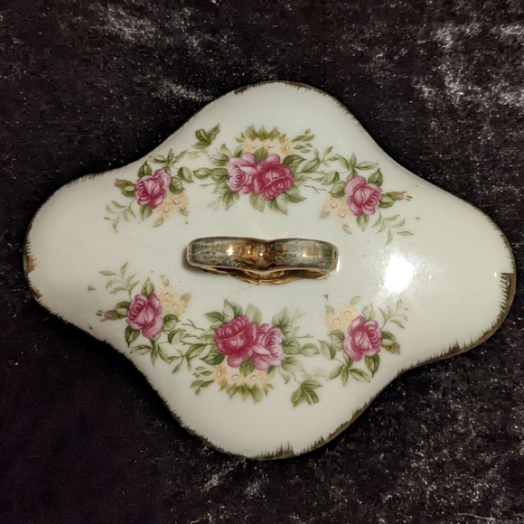 Vintage Arnart Creation Floral Japan Porcelain Candy/Jewelry Trinket Box - Picture 2 of 12